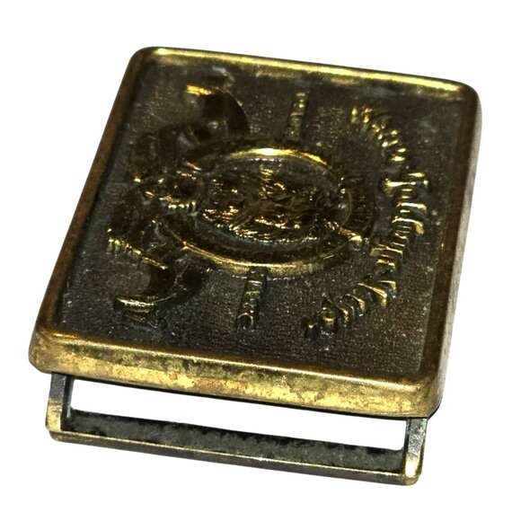 Vintage Metro-Goldwyn-Mayer Solid Brass Belt Buckle Lion Logo 1.25\